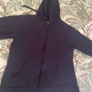 Large girl FILA hoodie( navy blue)